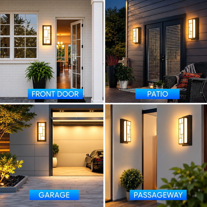 Outdoor Landscape Lighting LED 12V Low Voltage SCH24 6W 5CCT Outdoor Aluminum Frame 12.91" x 5.63" x 3.66" Wall Sconce Light 120V Line Voltage