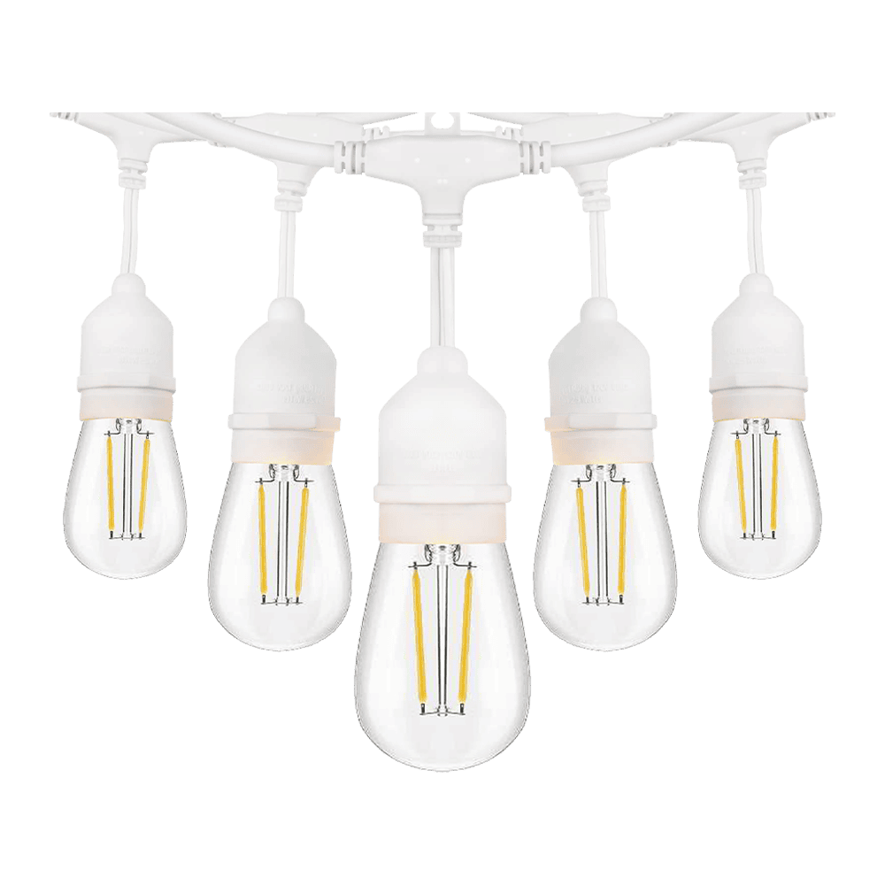 Outdoor Landscape Lighting LED 12V Low Voltage SL101 LED 12V Low Voltage Bistro String Lights 48 FT Outdoor Weatherproof 12V Edison Bulbs
