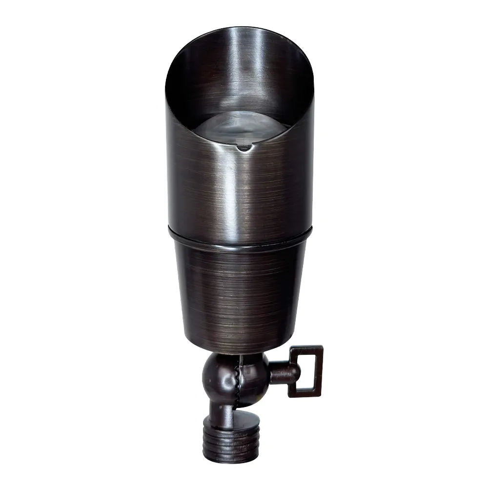 Outdoor Landscape Lighting LED 12V Low Voltage SPB01 Cast Brass Spotlight | Lamp Ready 12V Low Voltage Landscape Light MR16 Socket