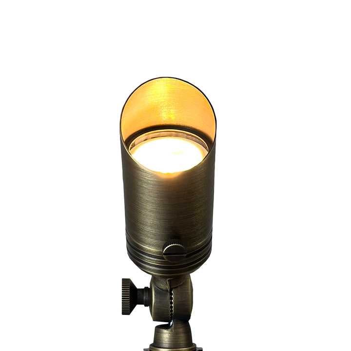 Outdoor Landscape Lighting LED 12V Low Voltage SPB02 4x/8x/12x Package 12V Low Voltage Small Directional Bullet Brass Spotlight Outdoor Landscape Lighting with MR11 2W 3000K Bulb