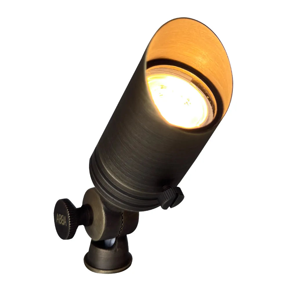 Outdoor Landscape Lighting LED 12V Low Voltage SPB02 4x/8x/12x Package 12V Low Voltage Small Directional Bullet Brass Spotlight Outdoor Landscape Lighting with MR11 2W 3000K Bulb