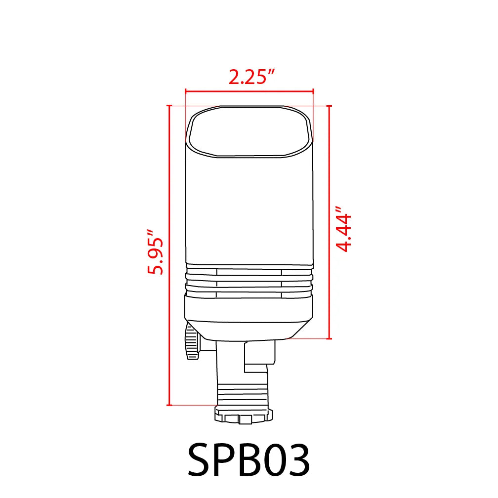 Outdoor Landscape Lighting LED 12V Low Voltage SPB03 Cast Brass Spot Light | Lamp Ready 12V Low Voltage Landscape Light MR16 Socket