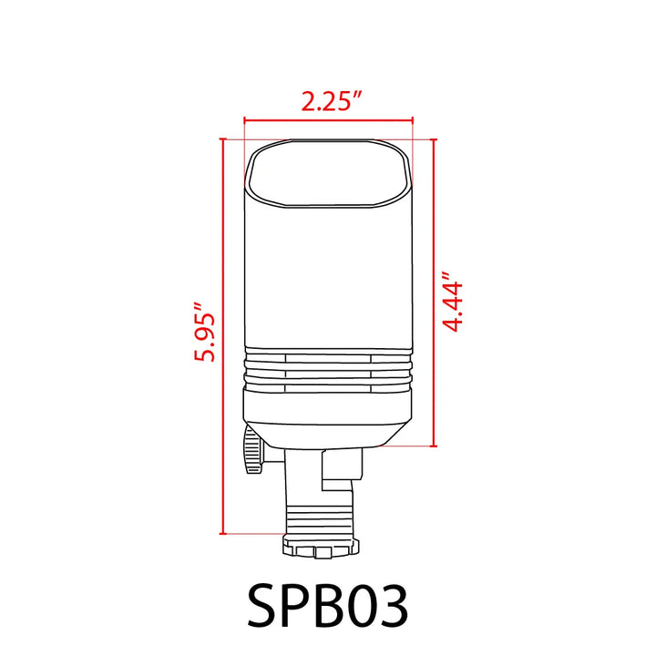 Outdoor Landscape Lighting LED 12V Low Voltage SPB03 Cast Brass Spot Light | Lamp Ready 12V Low Voltage Landscape Light MR16 Socket