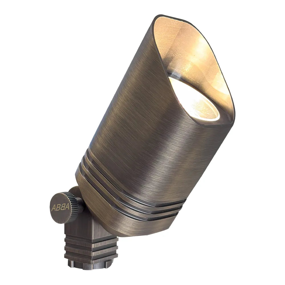 Outdoor Landscape Lighting LED 12V Low Voltage SPB03 Cast Brass Spot Light | Lamp Ready 12V Low Voltage Landscape Light MR16 Socket
