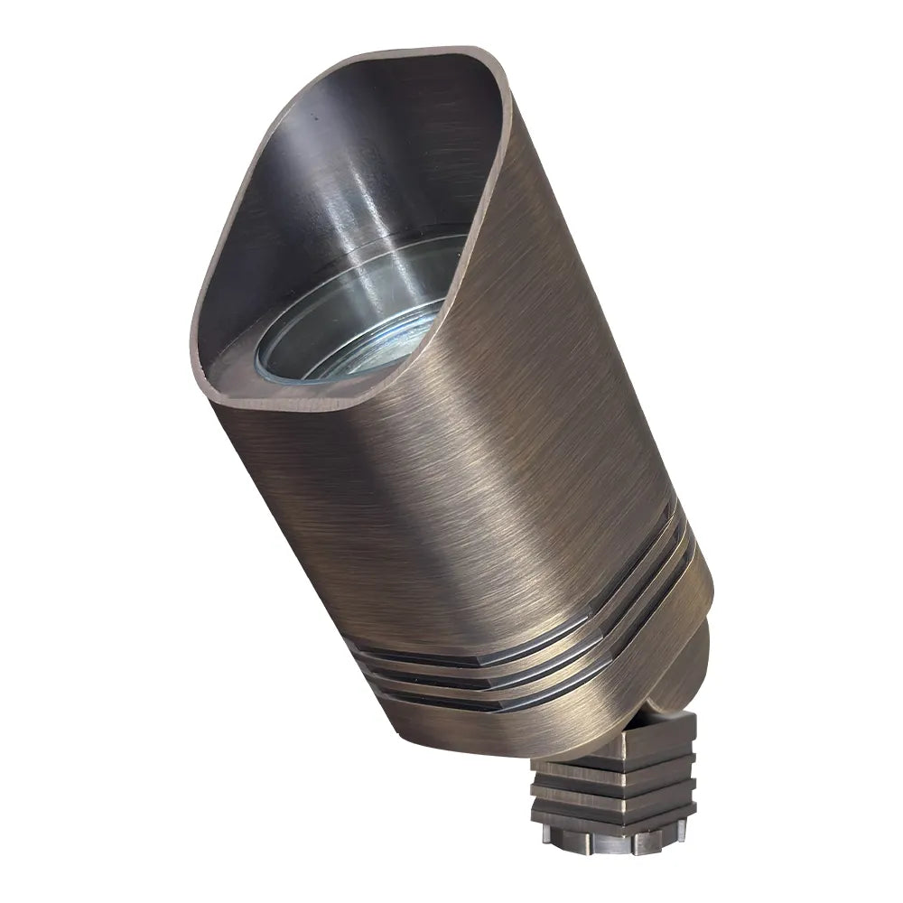 Outdoor Landscape Lighting LED 12V Low Voltage SPB03 Cast Brass Spot Light | Lamp Ready 12V Low Voltage Landscape Light MR16 Socket