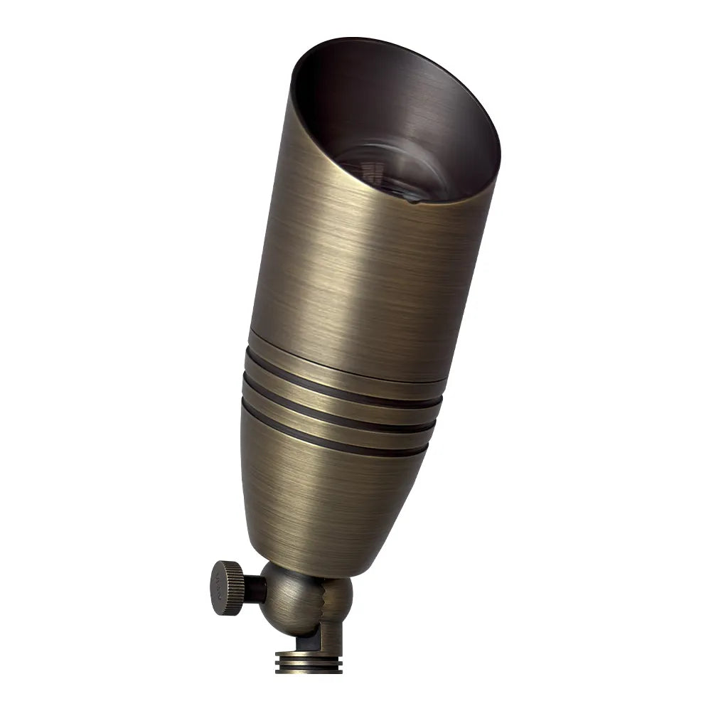 Outdoor Landscape Lighting LED 12V Low Voltage SPB06 Cast Brass 12V Low Voltage Spotlight | Outdoor LED Spotlight with MR16 Socket Natural Brass