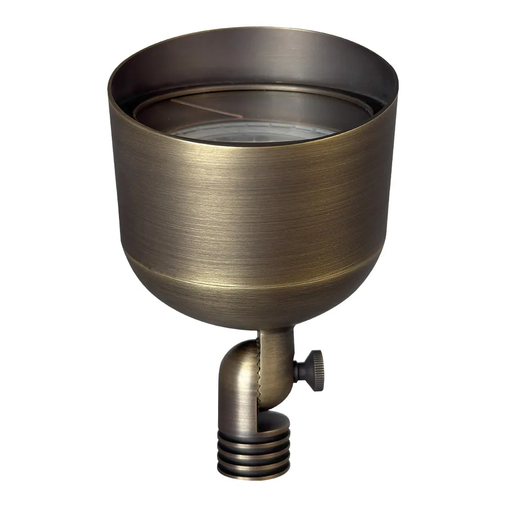 Outdoor Landscape Lighting LED 12V Low Voltage SPB07 Cast Brass Floodlight | Lamp Ready 12V Low Voltage Landscape Light MR16 Socket