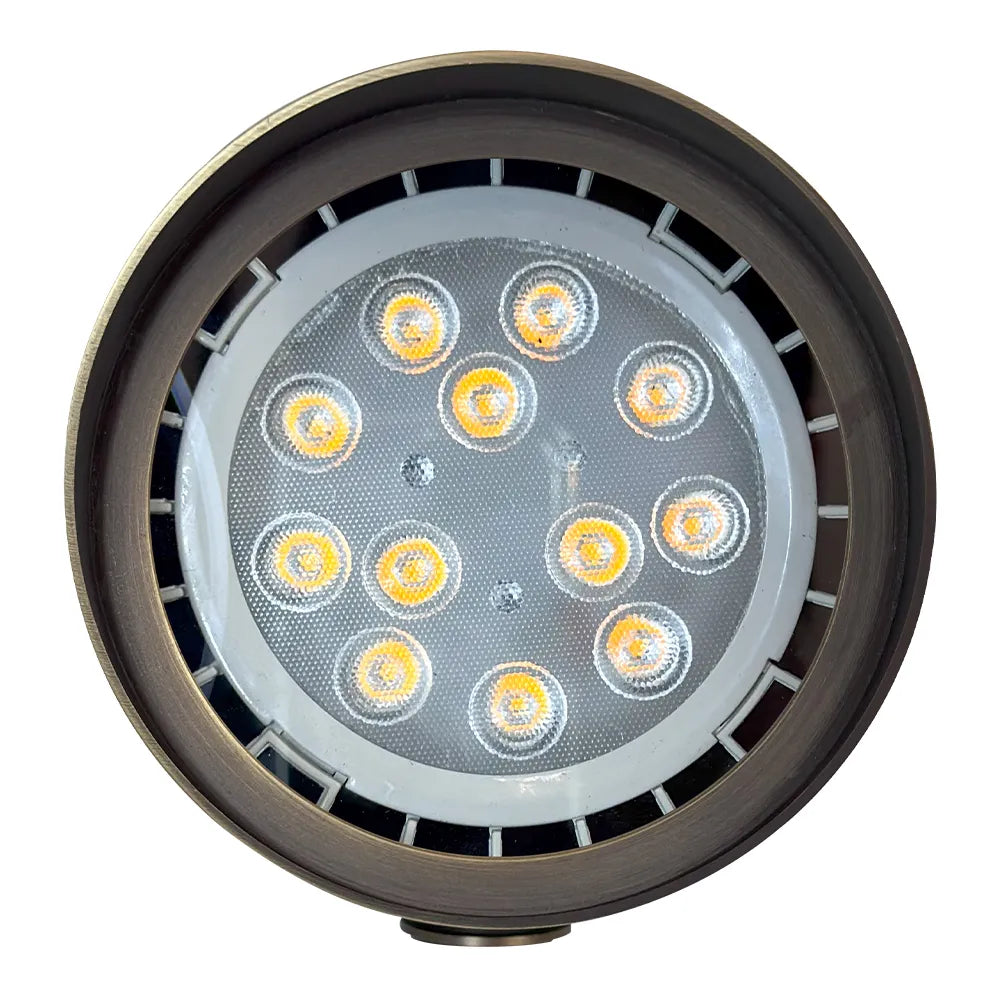 Outdoor Landscape Lighting LED 12V Low Voltage SPB07 Cast Brass Floodlight | Lamp Ready 12V Low Voltage Landscape Light MR16 Socket