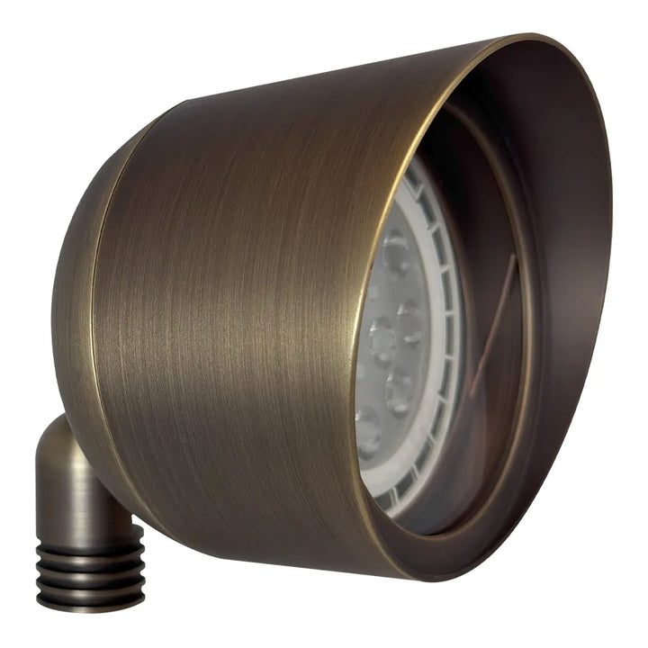 Outdoor Landscape Lighting LED 12V Low Voltage SPB07 Cast Brass Floodlight | Lamp Ready 12V Low Voltage Landscape Light MR16 Socket
