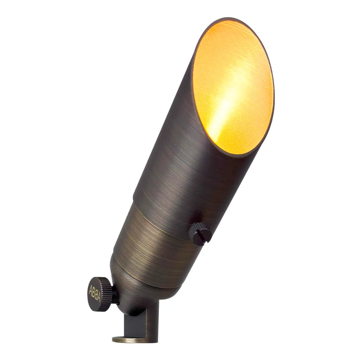 Outdoor Landscape Lighting LED 12V Low Voltage SPB10 Cast Brass Spotlight | 8W 3000K Warm White Integrated LED 12V Low Voltage Landscape Light