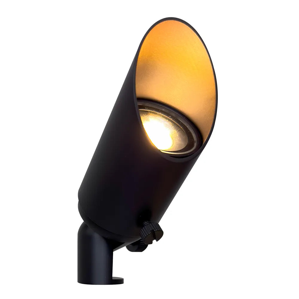 Outdoor Landscape Lighting LED 12V Low Voltage SPB10 Cast Brass Spotlight | 8W 3000K Warm White Integrated LED 12V Low Voltage Landscape Light