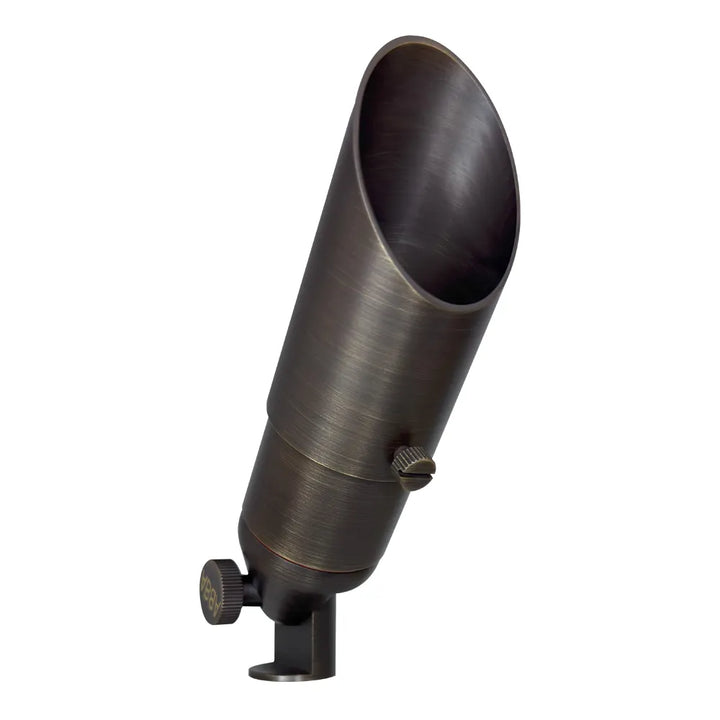 Outdoor Landscape Lighting LED 12V Low Voltage SPB11 Cast Brass Spotlight | Lamp Ready 12V Low Voltage Landscape Light MR16 Socket Natural Brass