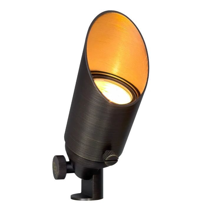 Outdoor Landscape Lighting LED 12V Low Voltage SPB11 Cast Brass Spotlight | Lamp Ready 12V Low Voltage Landscape Light MR16 Socket