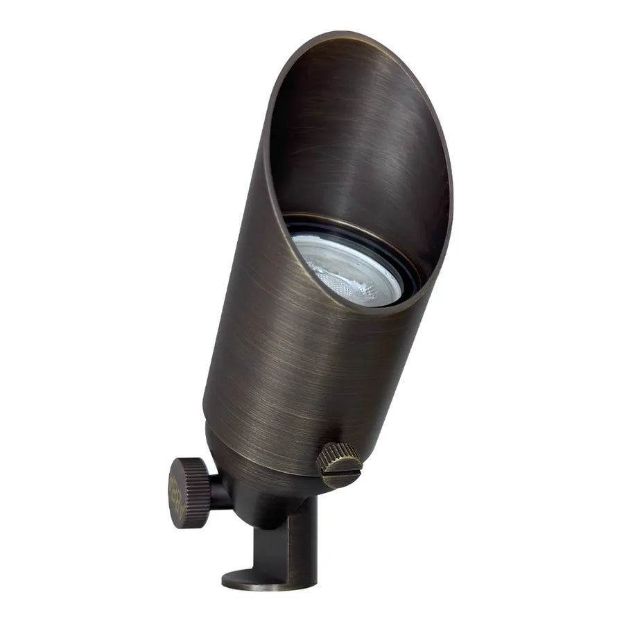 Outdoor Landscape Lighting LED 12V Low Voltage SPB11 Cast Brass Spotlight | Lamp Ready 12V Low Voltage Landscape Light MR16 Socket