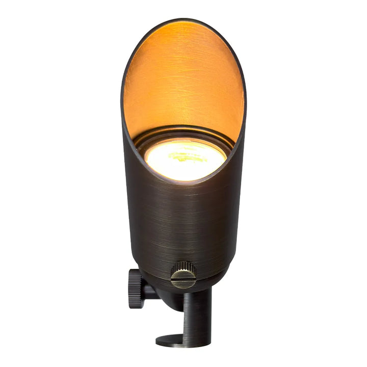 Outdoor Landscape Lighting LED 12V Low Voltage SPB11 Cast Brass Spotlight | Lamp Ready 12V Low Voltage Landscape Light MR16 Socket