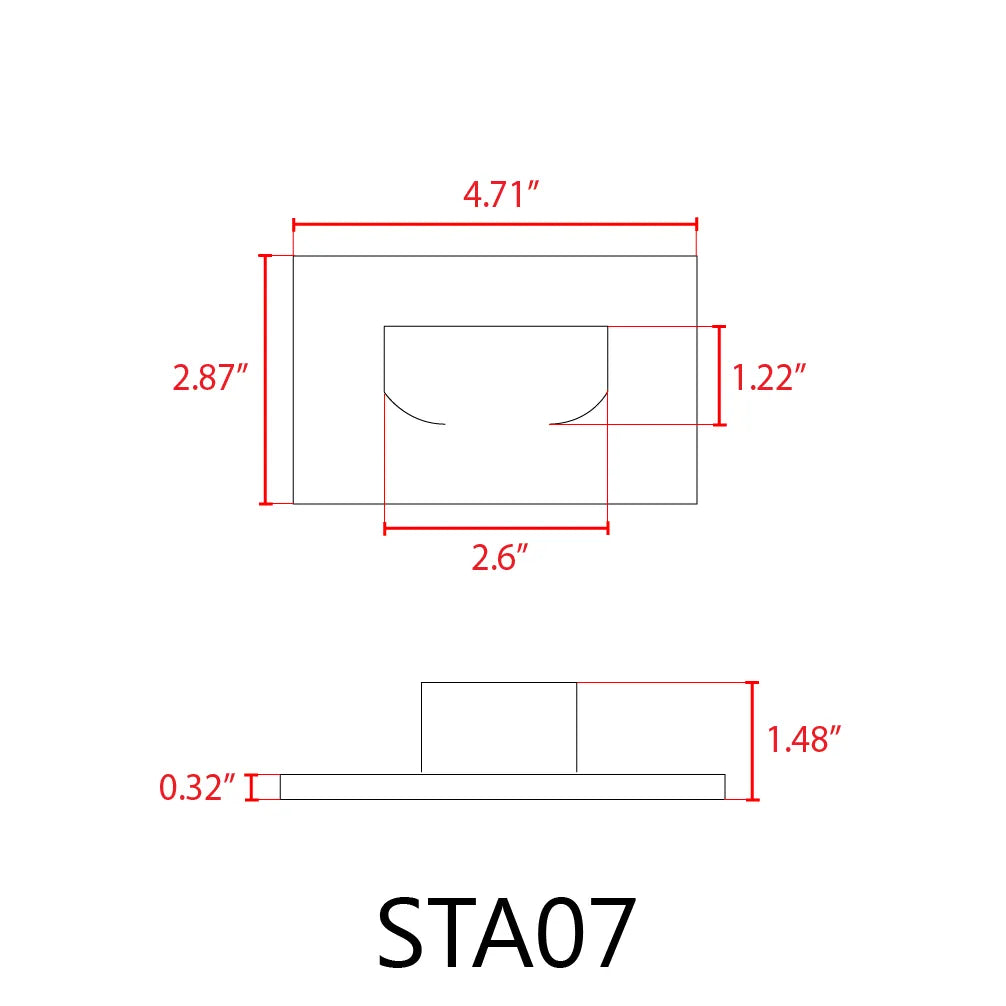 Outdoor Landscape Lighting LED 12V Low Voltage STA07 4x/8x/12x Package 3W 12V Low Voltage 3CCT Rectangular Waterproof Horizontal LED Aluminum Stairs Step Light Fixture