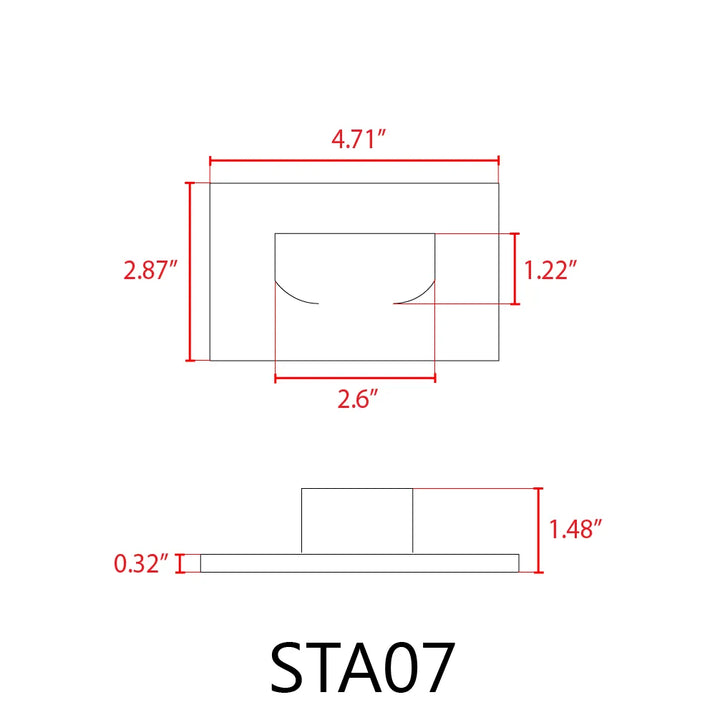 Outdoor Landscape Lighting LED 12V Low Voltage STA07 4x/8x/12x Package 3W 12V Low Voltage 3CCT Rectangular Waterproof Horizontal LED Aluminum Stairs Step Light Fixture