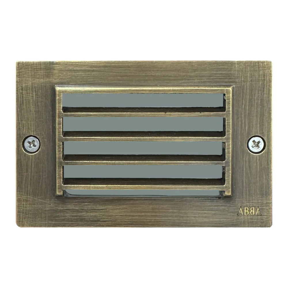 Outdoor Landscape Lighting LED 12V Low Voltage STB02 Cast Brass 4.5" Step Light | Lamp Ready 12V Low Voltage Landscape Light