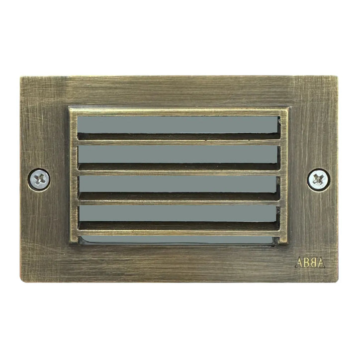Outdoor Landscape Lighting LED 12V Low Voltage STB02 4x/8x/12x Package Louver Horizontal Waterproof LED Brass 4.5" Brick Lights Edge Step Lighting 12V Low Voltage 3W 3000K Bulb