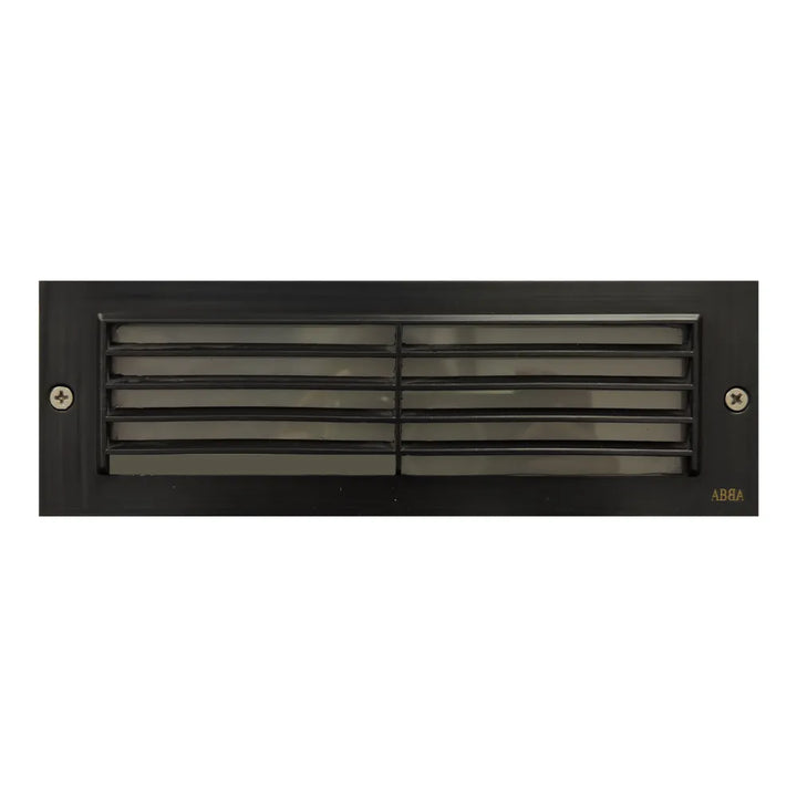 Outdoor Landscape Lighting LED 12V Low Voltage STB03 4x/8x/12x Package Louver Horizontal LED Brass 9" Brick Lights Warm White Edge 12V Low Voltage Outdoor Step Light 3W 3000K Bulb