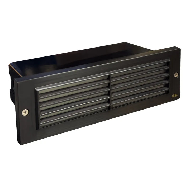 Outdoor Landscape Lighting LED 12V Low Voltage STB03 4x/8x/12x Package Louver Horizontal LED Brass 9" Brick Lights Warm White Edge 12V Low Voltage Outdoor Step Light 3W 3000K Bulb