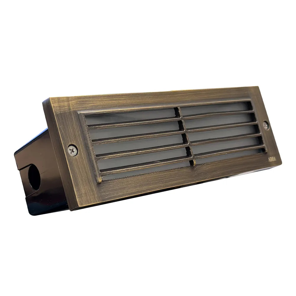 Outdoor Landscape Lighting LED 12V Low Voltage STB03 Cast Brass 9" Step Light | Lamp Ready 12V Low Voltage Landscape Light