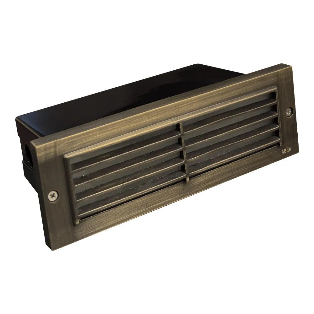 Outdoor Landscape Lighting LED 12V Low Voltage STB03 Cast Brass 9" Step Light | Lamp Ready 12V Low Voltage Landscape Light