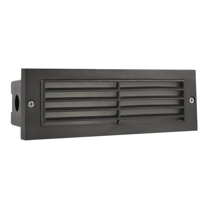 Outdoor Landscape Lighting LED 12V Low Voltage STB03 4x/8x/12x Package Louver Horizontal LED Brass 9" Brick Lights Warm White Edge 12V Low Voltage Outdoor Step Light 3W 3000K Bulb