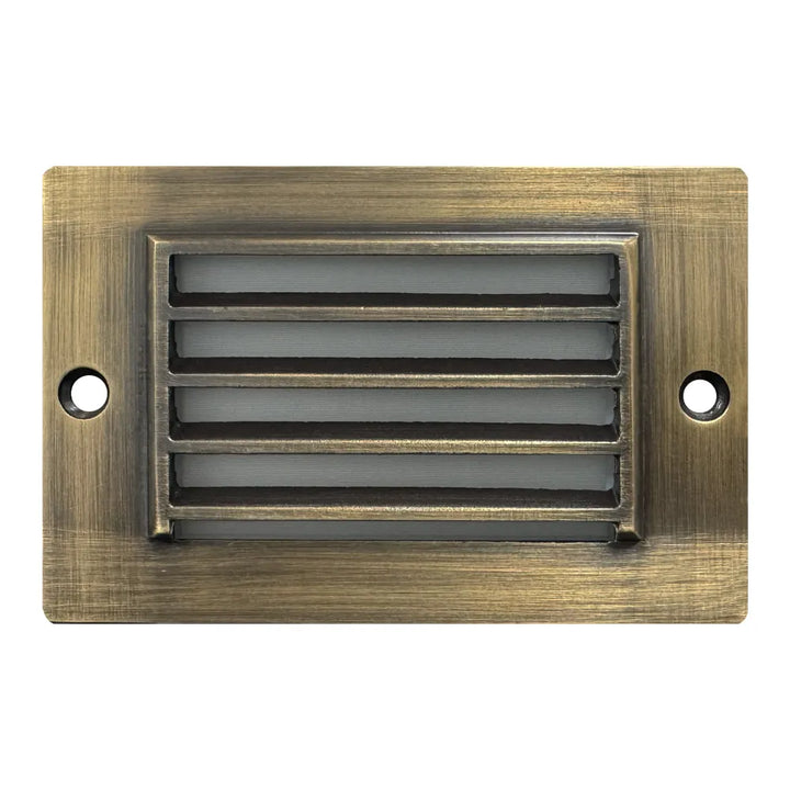Outdoor Landscape Lighting LED 12V Low Voltage STB07 Cast Brass 4.5" Step Light | 2W 3000K Warm White Integrated LED 12V Low Voltage Landscape Light