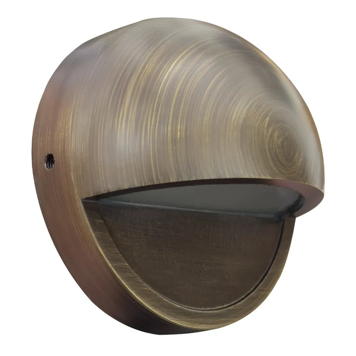 Outdoor Landscape Lighting LED 12V Low Voltage STB09 4x/8x/12x Package LED Brass 3.42" Round Deck Light Surface Mount 12V Low Voltage Landscape Lighting 3W 3000K Bulb