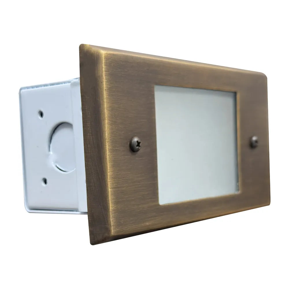 Outdoor Landscape Lighting LED 12V Low Voltage STB11 Cast Brass 5.5" Step Light | 1.5W 3000K Warm White Integrated LED 12V Low Voltage Landscape Light