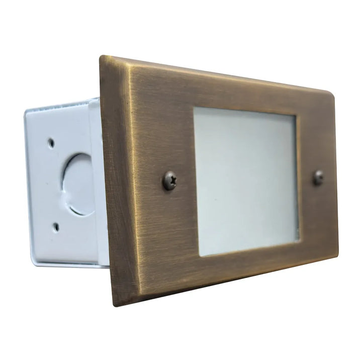 Outdoor Landscape Lighting LED 12V Low Voltage STB11 Cast Brass 5.5" Step Light | 1.5W 3000K Warm White Integrated LED 12V Low Voltage Landscape Light