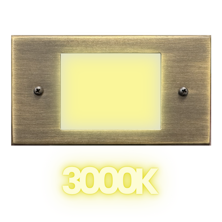 Outdoor Landscape Lighting LED 12V Low Voltage STB11 Cast Brass 5.5" Step Light | 1.5W 3000K Warm White Integrated LED 12V Low Voltage Landscape Light