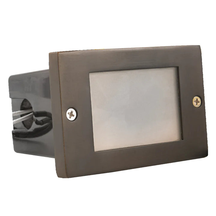 Outdoor Landscape Lighting LED 12V Low Voltage STB15 Cast Brass 4.5" Step Light | Lamp Ready 12V Low Voltage Landscape Light