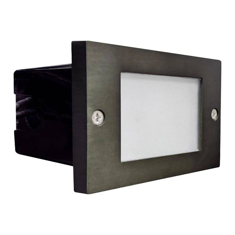 Outdoor Landscape Lighting LED 12V Low Voltage STB15 4x/8x/12x Package Horizontal Waterproof LED Brass 4.5" Brick Lights Outdoor Edge Step Light 12V Low Voltage 3W 3000K Bulb