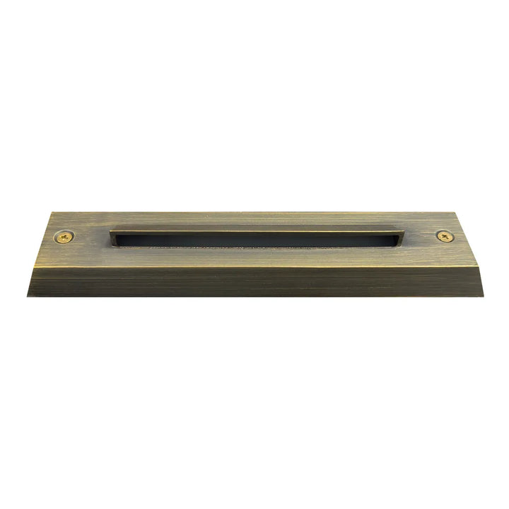 Outdoor Landscape Lighting LED 12V Low Voltage STB16 2W 12V Low Voltage LED Cast Brass Surface Mounted Slim Horizontal Outdoor & Indoor 7.37" Step Light