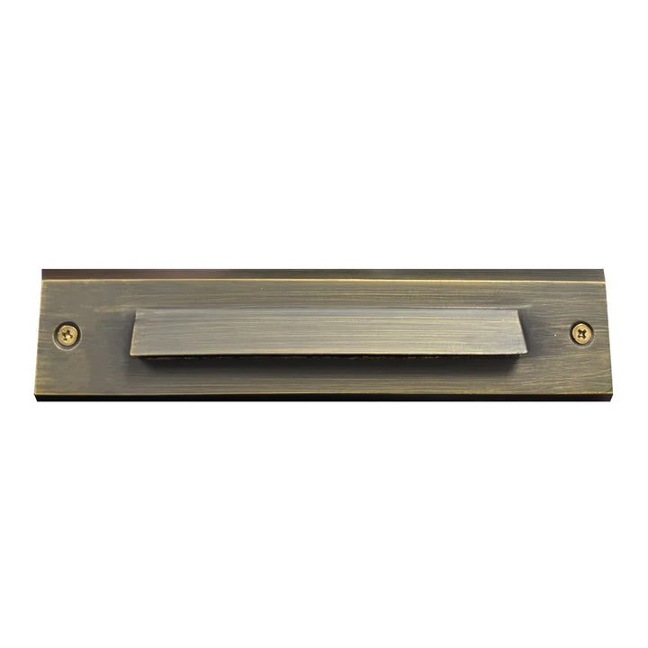 Outdoor Landscape Lighting LED 12V Low Voltage STB16 2W 12V Low Voltage LED Cast Brass Surface Mounted Slim Horizontal Outdoor & Indoor 7.37" Step Light Natural Brass