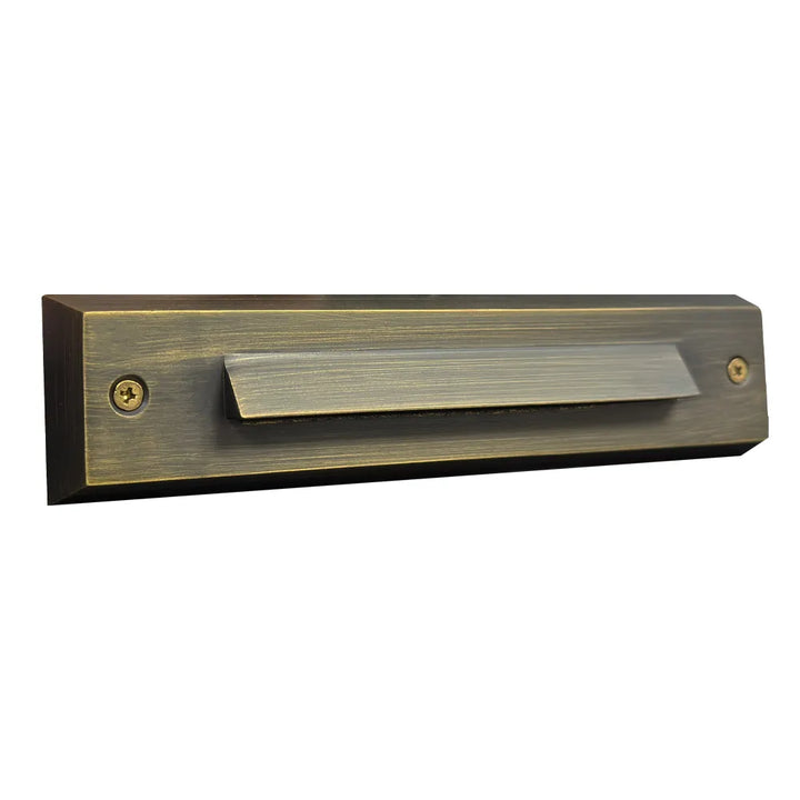 Outdoor Landscape Lighting LED 12V Low Voltage STB16 4x/8x/12x Package 2W LED Cast Brass 12V Low Voltage Surface Mounted Slim Horizontal Outdoor & Indoor 7.37" Step Light