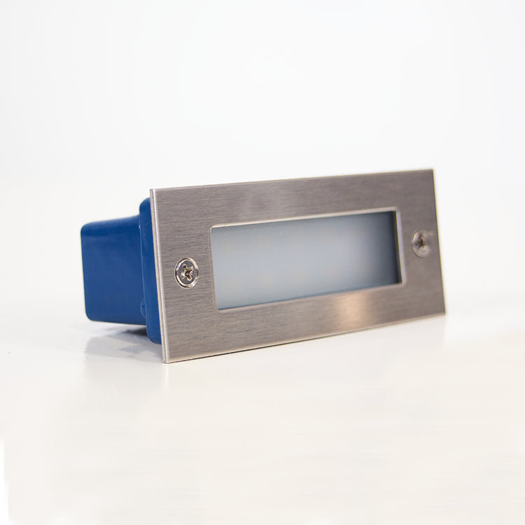 Outdoor Landscape Lighting LED 12V Low Voltage STS02 Stainless Steel Step Light | 3W 3000K Warm White Integrated LED 12V Low Voltage Landscape Light