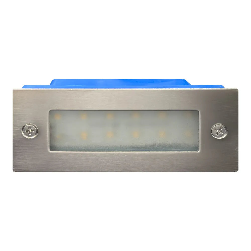 Outdoor Landscape Lighting LED 12V Low Voltage STS02 4x/8x/12x Package Outdoor Recessed Brick Wall Light 12V Low Voltage 3W 3000K Warm White Integrated LED Step/ Stair Lighting Fixture