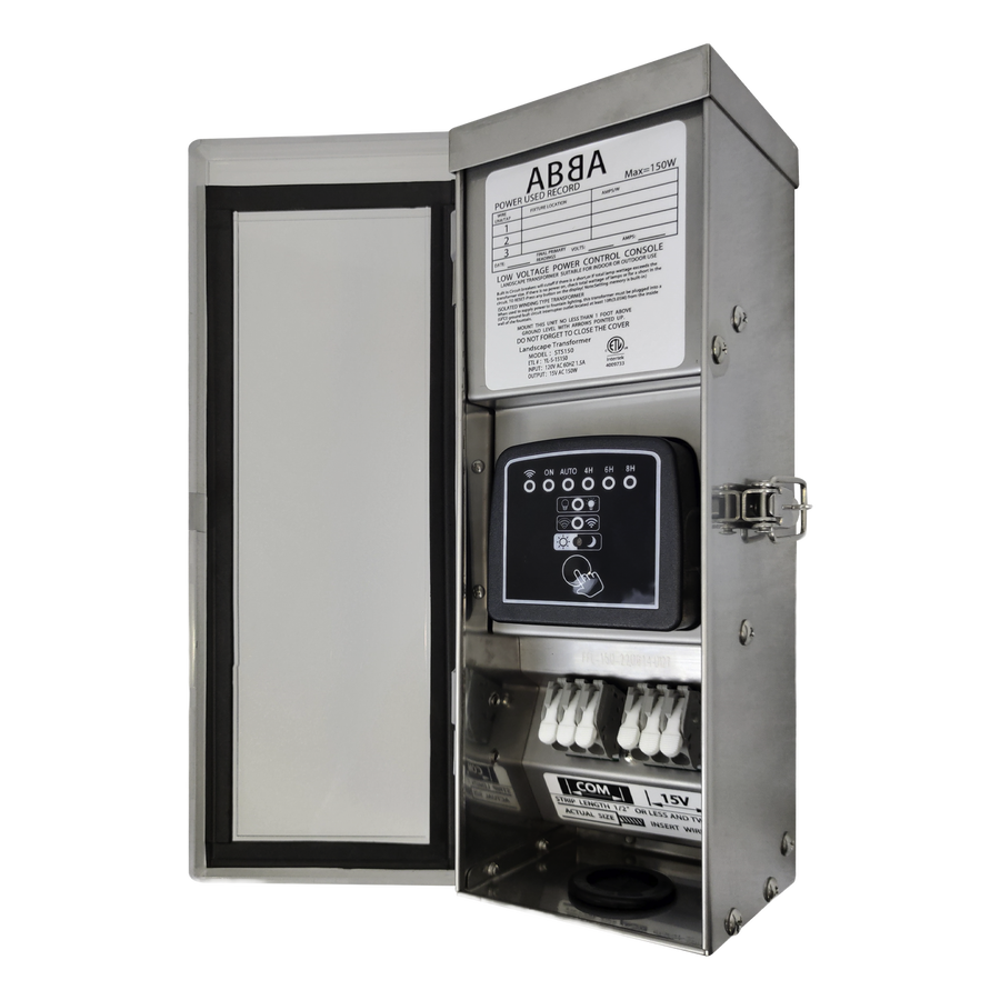 Outdoor Landscape Lighting LED 12V Low Voltage STSW150 AC 150W Smart WI-FI Stainless Steel Transformer | Low Voltage Power Supply
