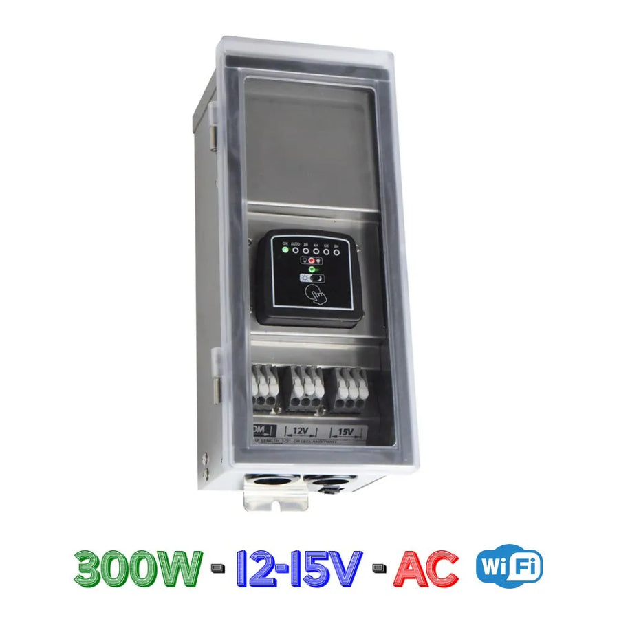 Outdoor Landscape Lighting LED 12V Low Voltage STSW300 AC 300W Smart WI-FI Stainless Steel Transformer | Low Voltage Power Supply
