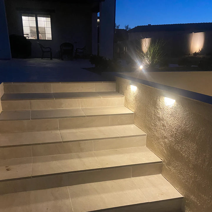 Outdoor Landscape Lighting LED 12V Low Voltage STBP10 Tulay Antique/Black Brass Hardscape Light 7" Low Voltage Outdoor Lighting