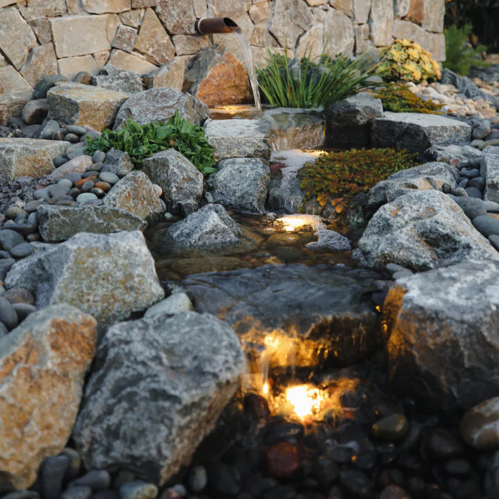 Outdoor Landscape Lighting LED 12V Low Voltage ULB01 Cast Brass Underwater Pond Light | 12V Low Voltage Landscape Light Lamp Ready MR16 Socket