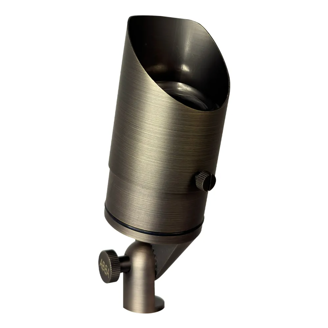 Outdoor Landscape Lighting LED 12V Low Voltage SPB05 Cast Brass Spotlight | Lamp Ready 12V Low Voltage Landscape Light MR16 Socket