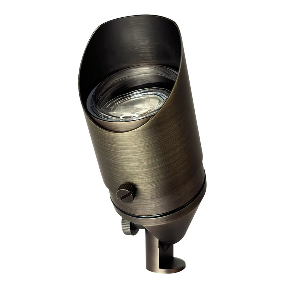 Outdoor Landscape Lighting LED 12V Low Voltage SPB05 Cast Brass Spotlight | Lamp Ready 12V Low Voltage Landscape Light MR16 Socket Natural Brass
