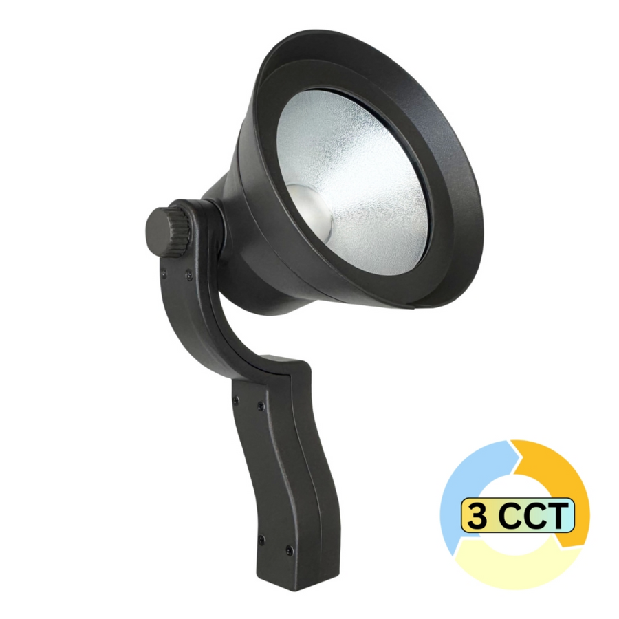 Outdoor Landscape Lighting LED 12V Low Voltage CCDA95 7W LED 3CCT Wide Beam Directional Outdoor Landscape Lighting 12 Low Voltage Aluminum Spotlight
