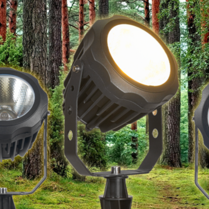 Outdoor Landscape Lighting LED 12V Low Voltage CD30 Cast Aluminum Spotlight | 30W 3000K Warm White Integrated LED AC12V Low Voltage Landscape Light