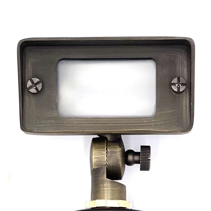 Outdoor Landscape Lighting LED 12V Low Voltage FLBP02 Tulay Antique Brass Squared Floodlight Low Voltage Landscape Lighting