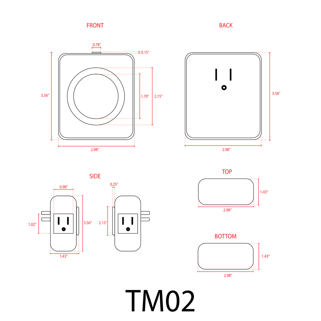 Outdoor Landscape Lighting LED 12V Low Voltage TM02 Indoor Plug In Timer | Mechanical Clock for Garden Lights Transformers 24 Hour